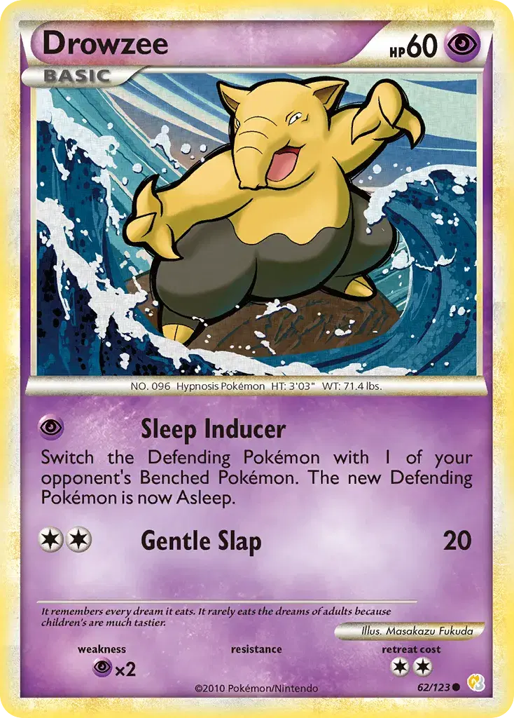 Drowzee HeartGold & SoulSilver 62