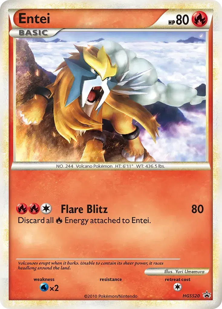 Entei HGSS Black Star Promos HGSS20