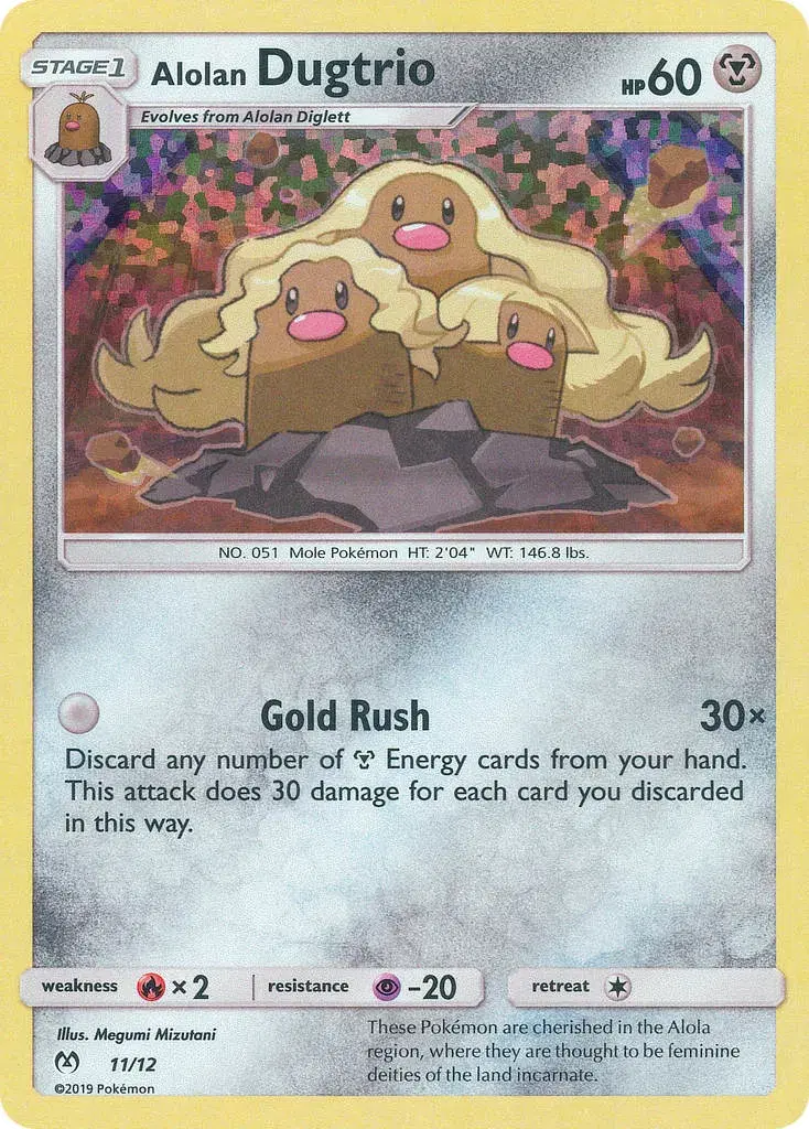 Alolan Dugtrio McDonald's Collection 2019 11