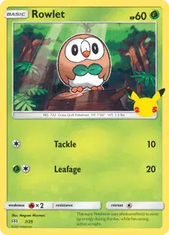 Rowlet McDonald's Collection 2021
