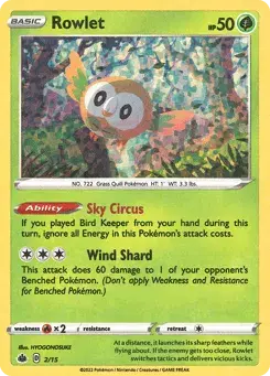 Rowlet McDonald's Collection 2022