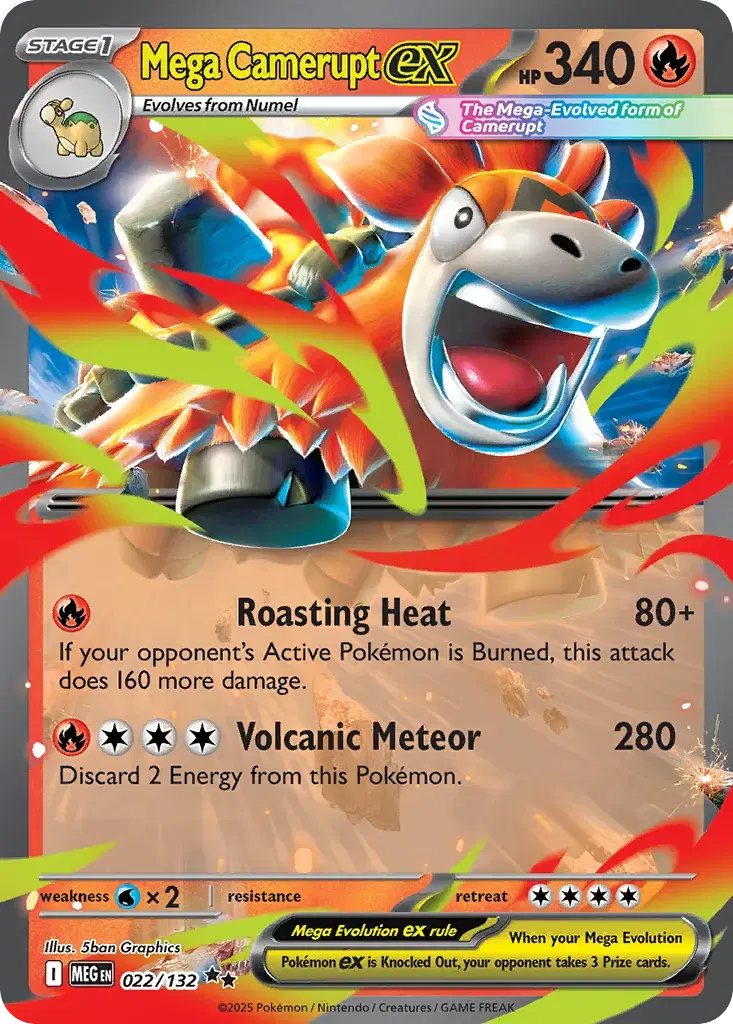Mega Camerupt ex Mega Evolution 22