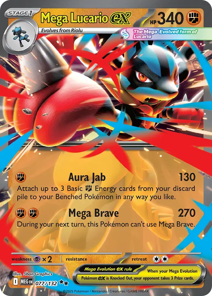 Mega Lucario ex Mega Evolution 77