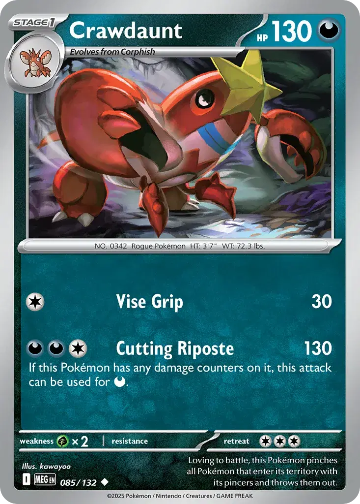 Crawdaunt Mega Evolution 85