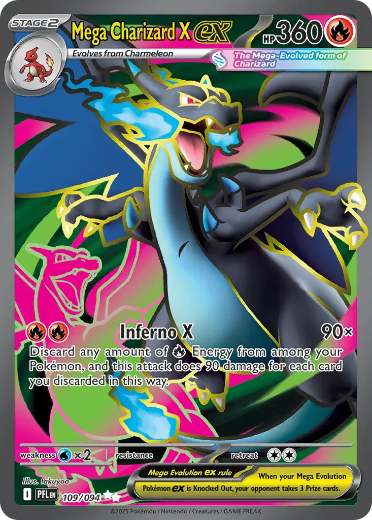 Mega Charizard X ex Phantasmal Flames 109