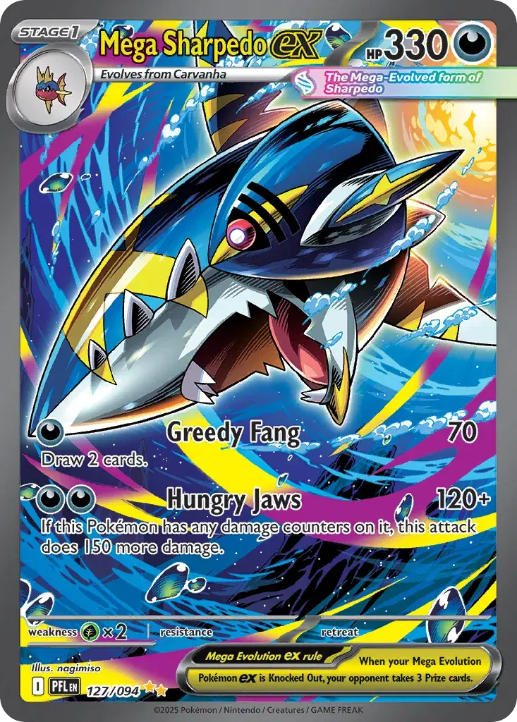 Mega Sharpedo ex Phantasmal Flames 127