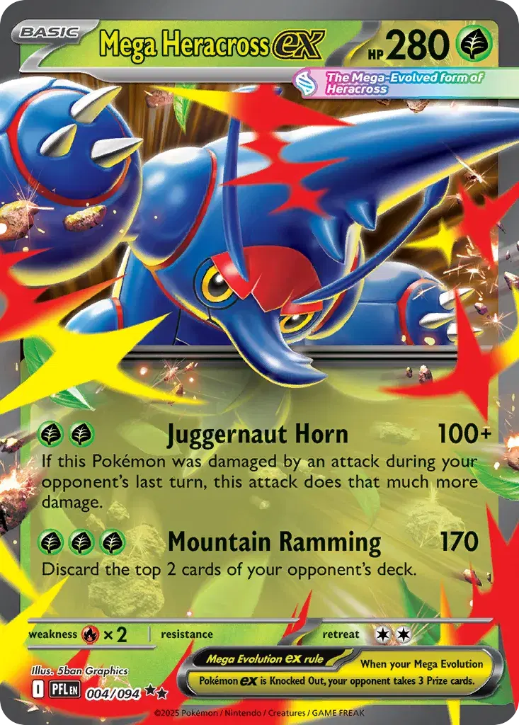 Mega Heracross ex Phantasmal Flames 4