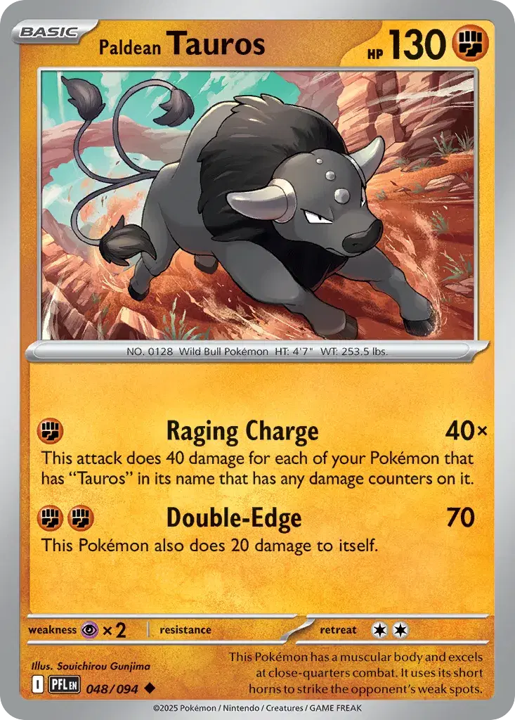 Paldean Tauros Phantasmal Flames 48