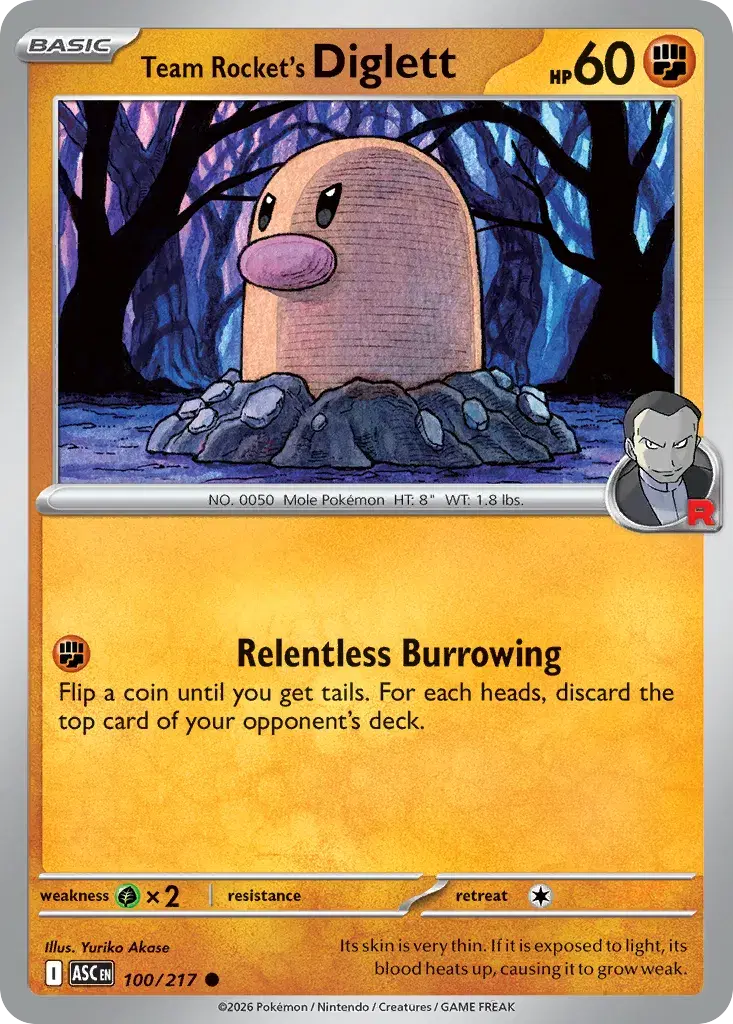Team Rocket's Diglett Ascended Heroes 100