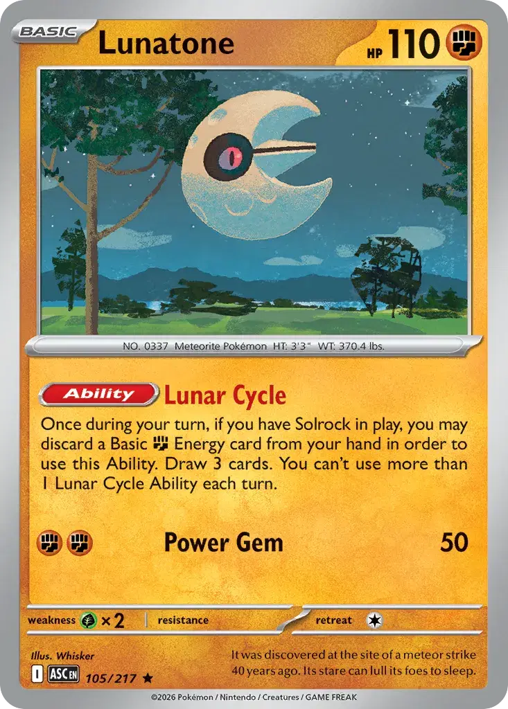 Lunatone Ascended Heroes 105