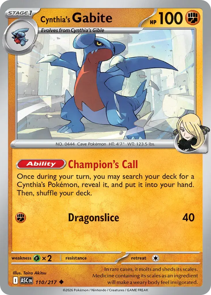Cynthia's Gabite Ascended Heroes 110