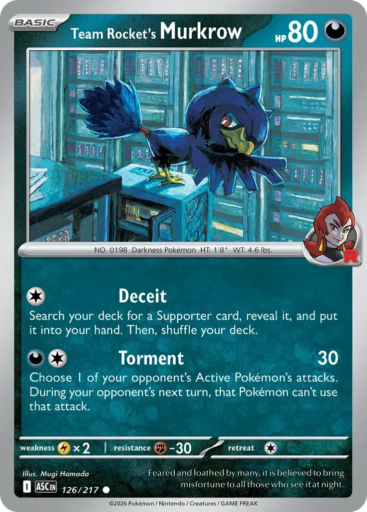 Team Rocket's Murkrow Ascended Heroes 126