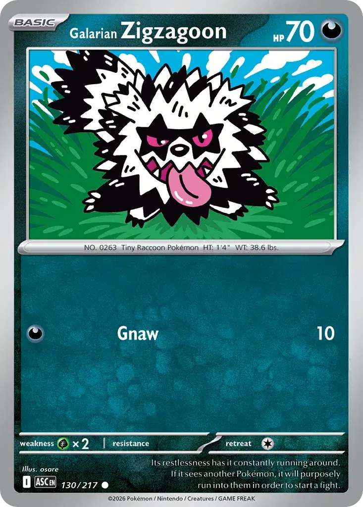 Galarian Zigzagoon Ascended Heroes 130