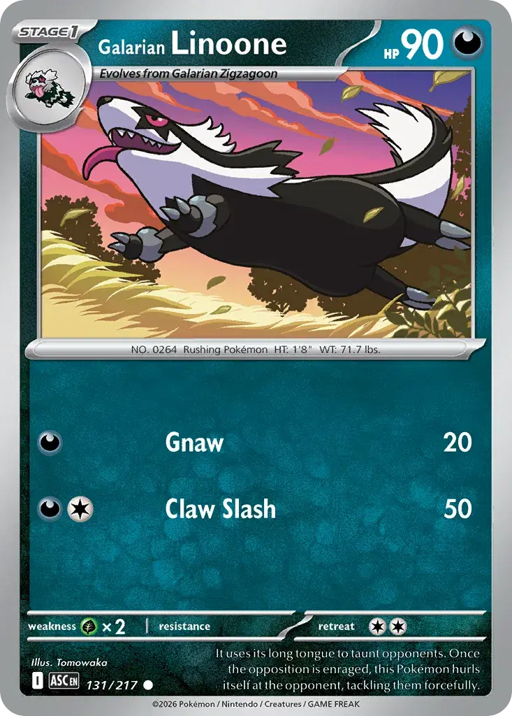 Galarian Linoone Ascended Heroes 131