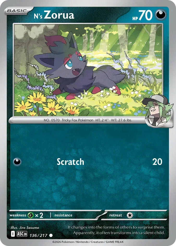 N's Zorua Ascended Heroes 136