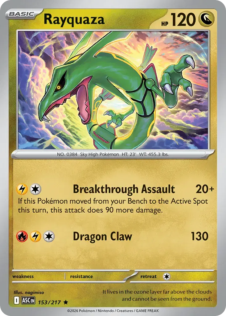 Rayquaza Ascended Heroes 153