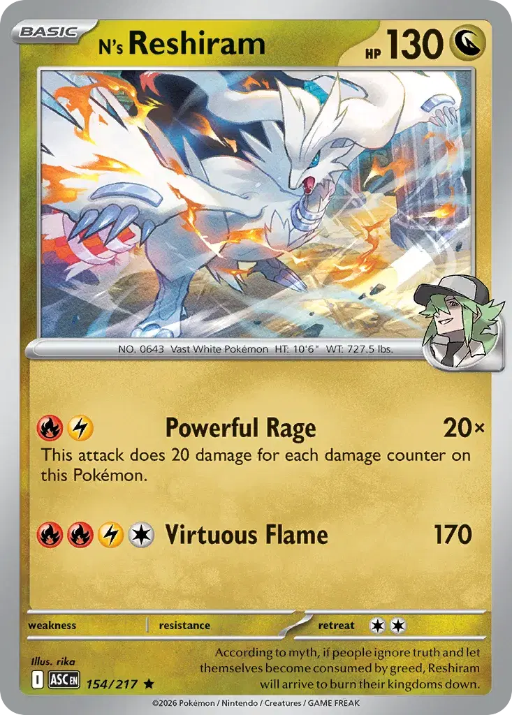 N's Reshiram Ascended Heroes 154