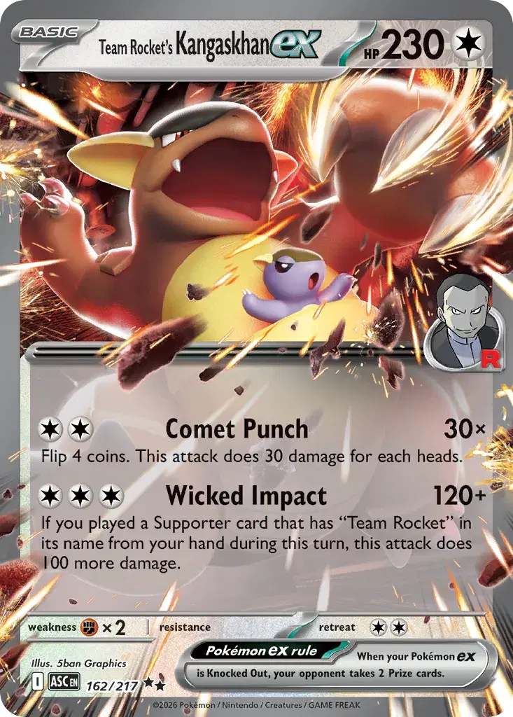Team Rocket's Kangaskhan ex Ascended Heroes 162