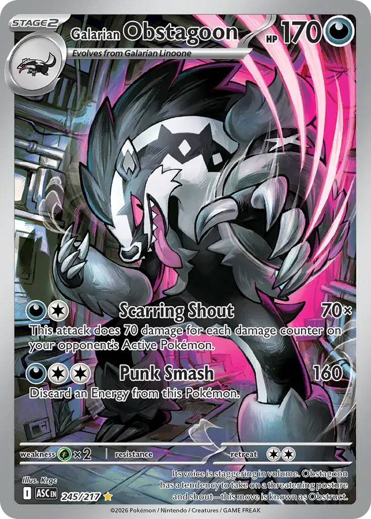 Galarian Obstagoon Ascended Heroes 245