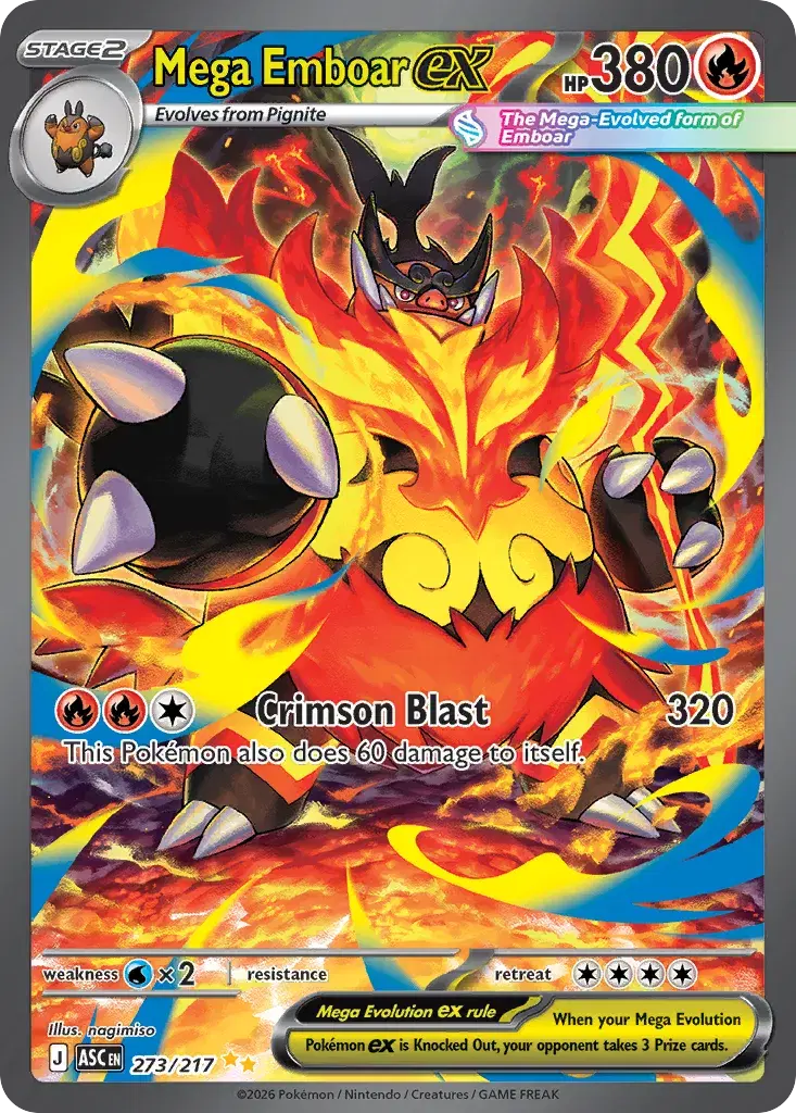 Mega Emboar ex Ascended Heroes 273