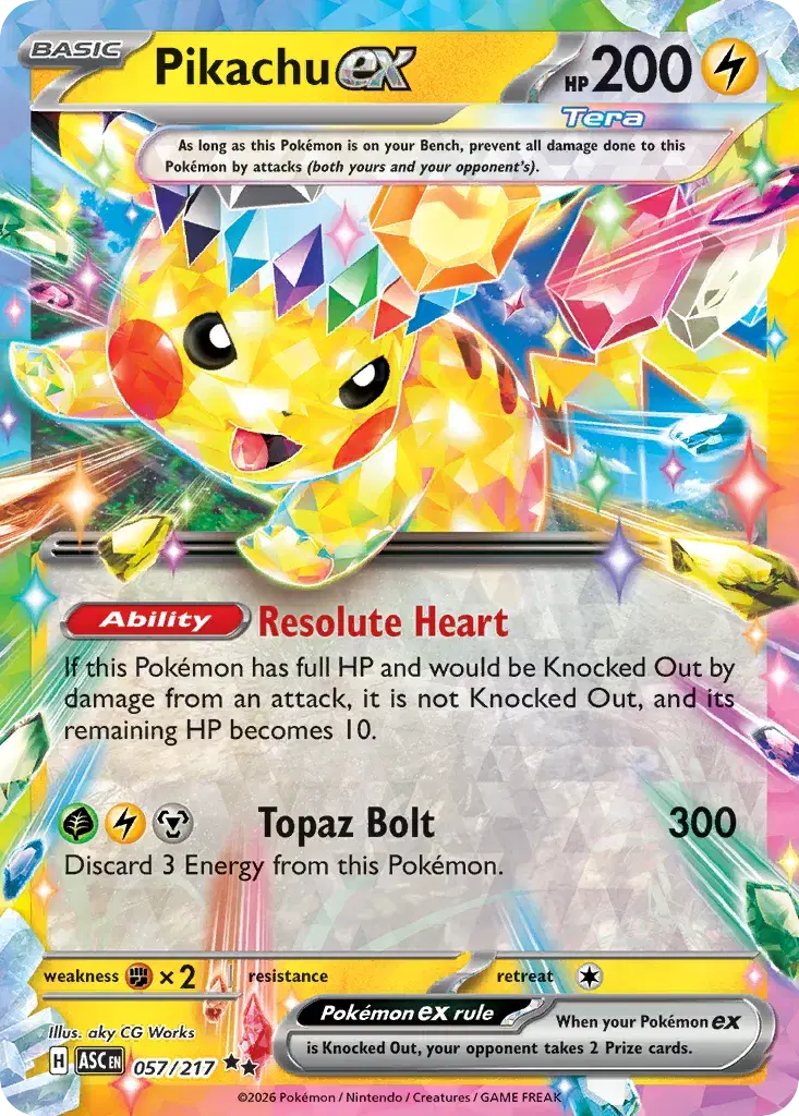Pikachu ex Ascended Heroes 57