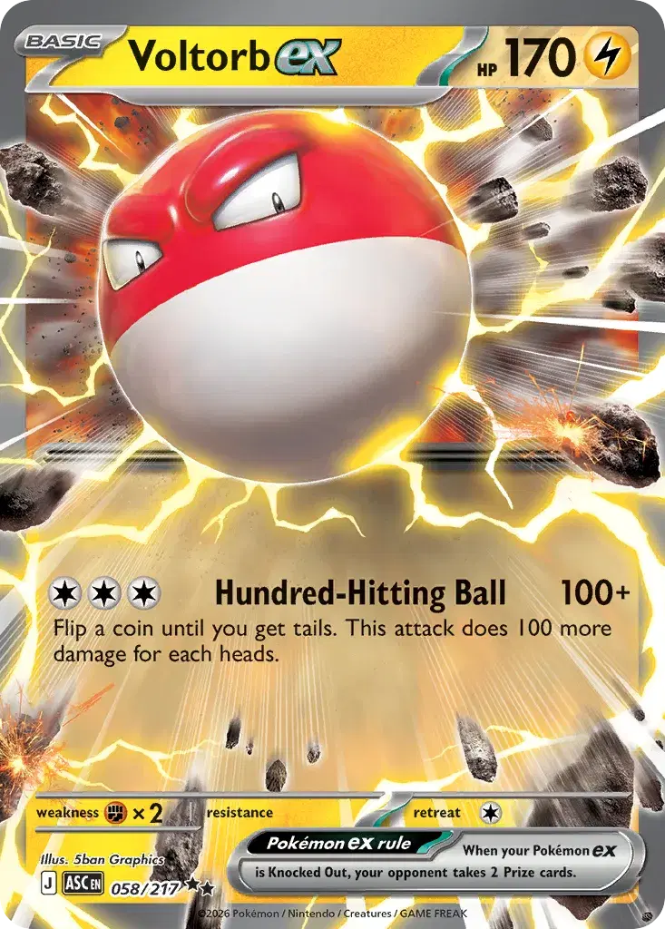 Voltorb ex Ascended Heroes 58