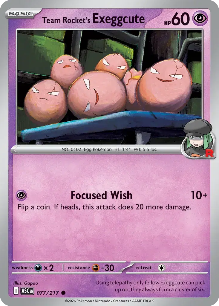 Team Rocket's Exeggcute Ascended Heroes 77