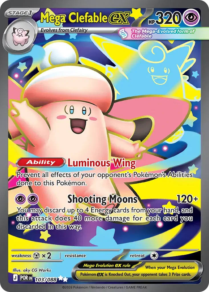 Mega Clefable ex Perfect Order 103
