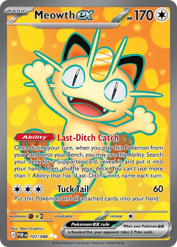 Meowth ex Perfect Order 107