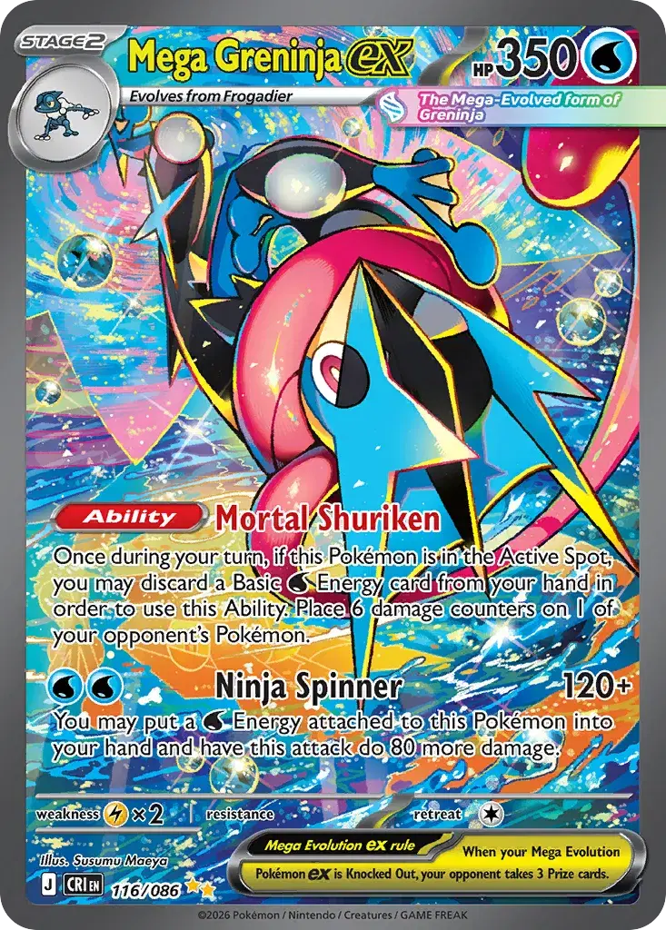 Mega Greninja ex Chaos Rising 116