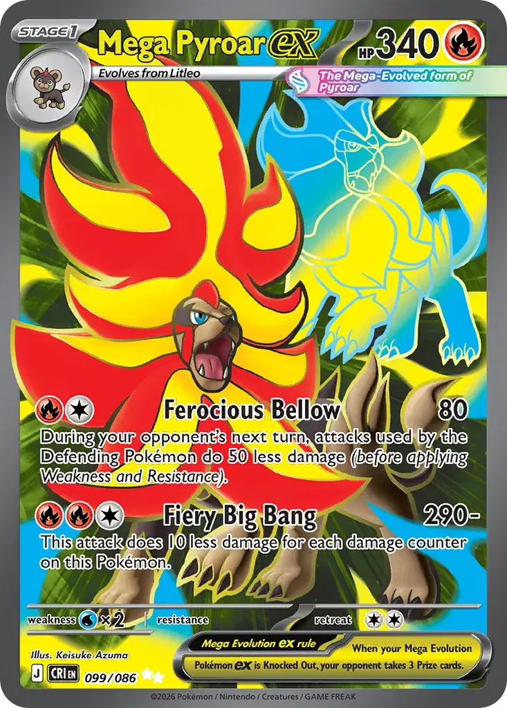 Mega Pyroar ex Chaos Rising 99