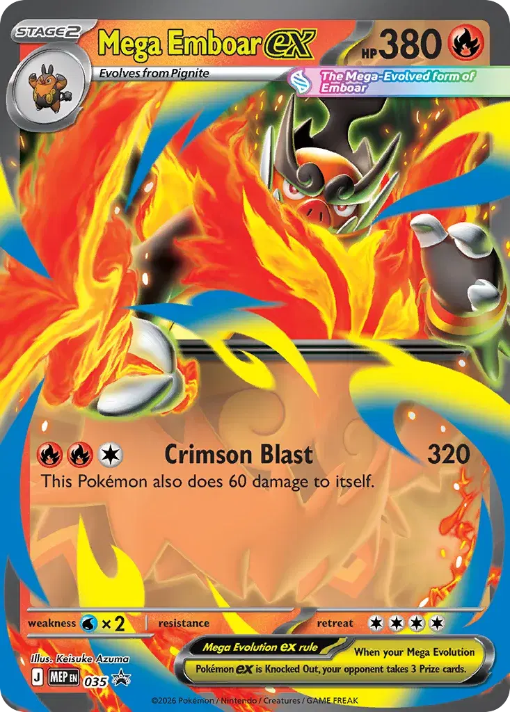 Mega Emboar ex Mega Evolution Black Star Promos 35