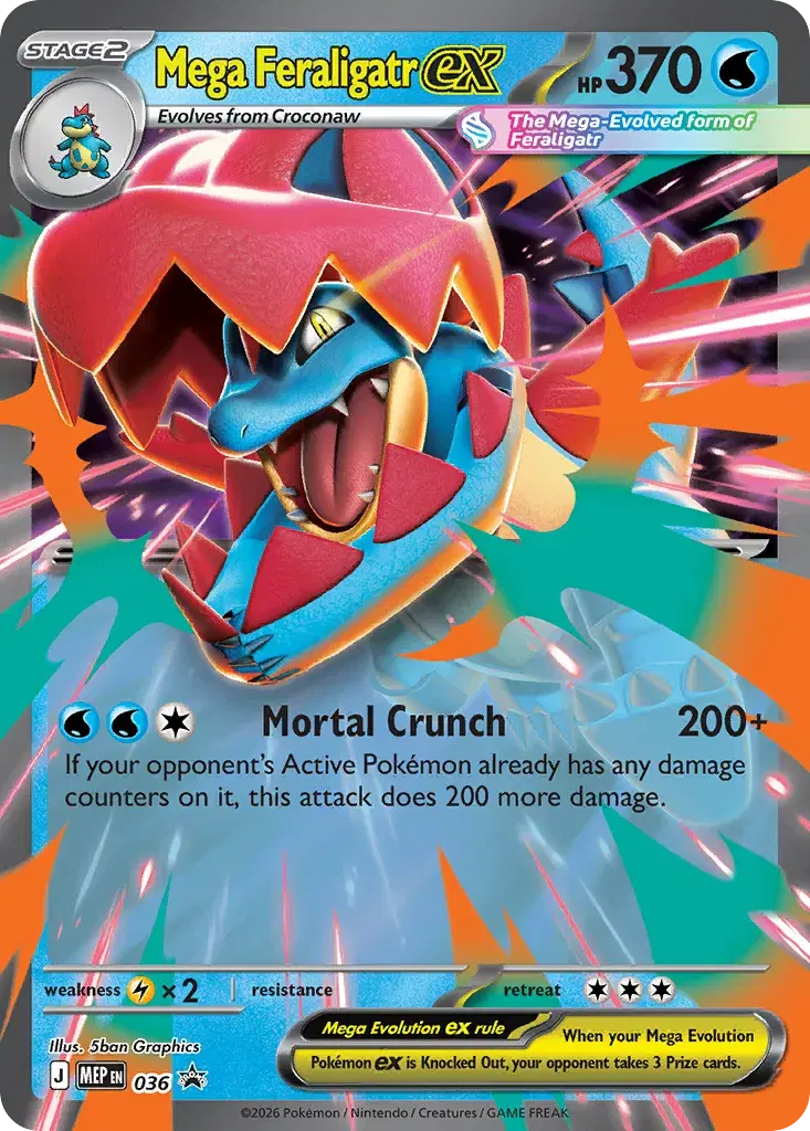 Mega Feraligatr ex Mega Evolution Black Star Promos 36