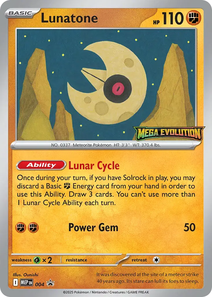 Lunatone Mega Evolution Black Star Promos 4