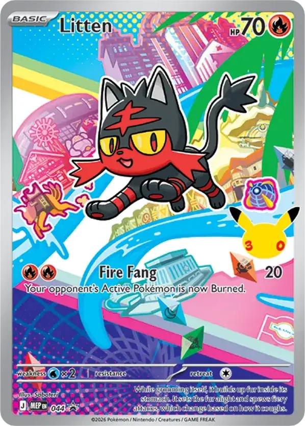 Litten Mega Evolution Black Star Promos 44
