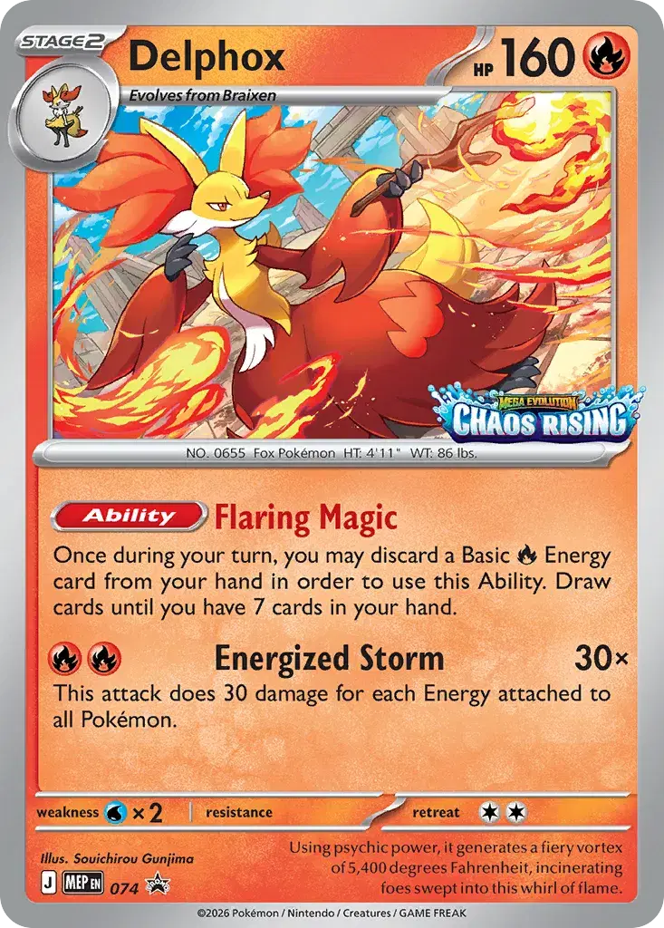Delphox Mega Evolution Black Star Promos 74