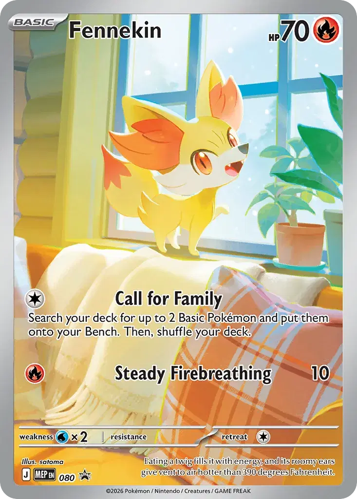 Fennekin Mega Evolution Black Star Promos 80