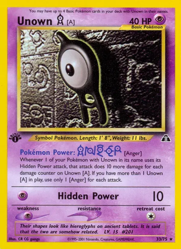 Unown [A] Neo Discovery 33
