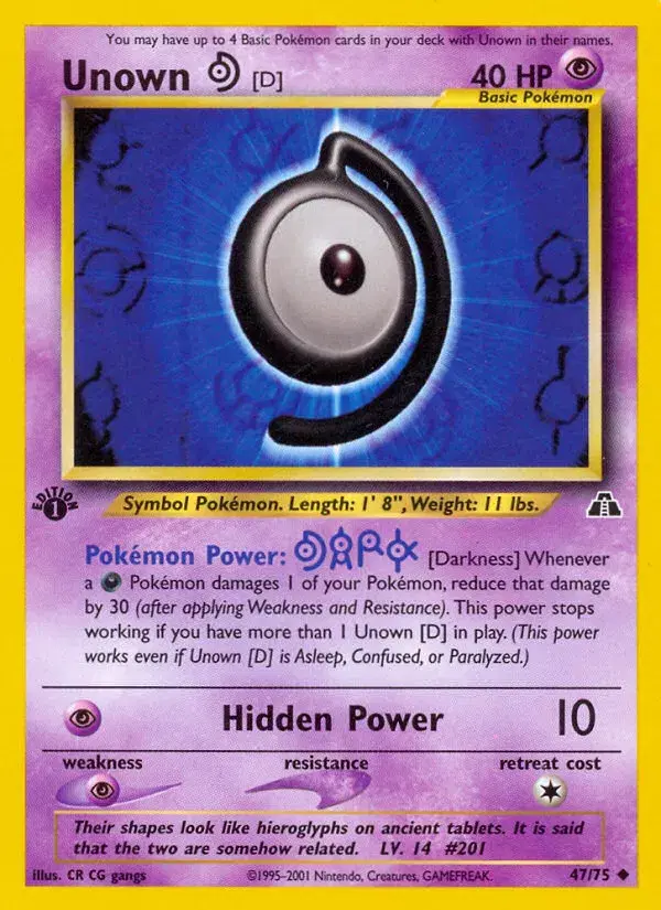 Unown [D] Neo Discovery 47