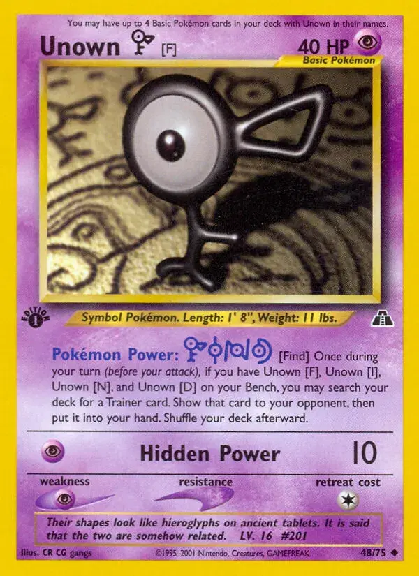 Unown [F] Neo Discovery 48