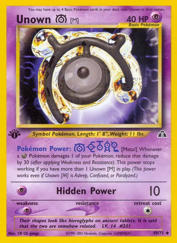 Unown [M] Neo Discovery 49