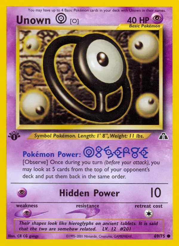 Unown [O] Neo Discovery 69