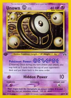 Unown [O] Neo Discovery