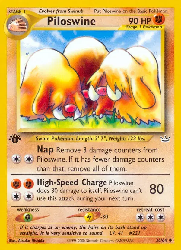 Piloswine Neo Revelation 36