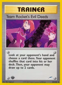 Team Rocket's Evil Deeds Neo Destiny
