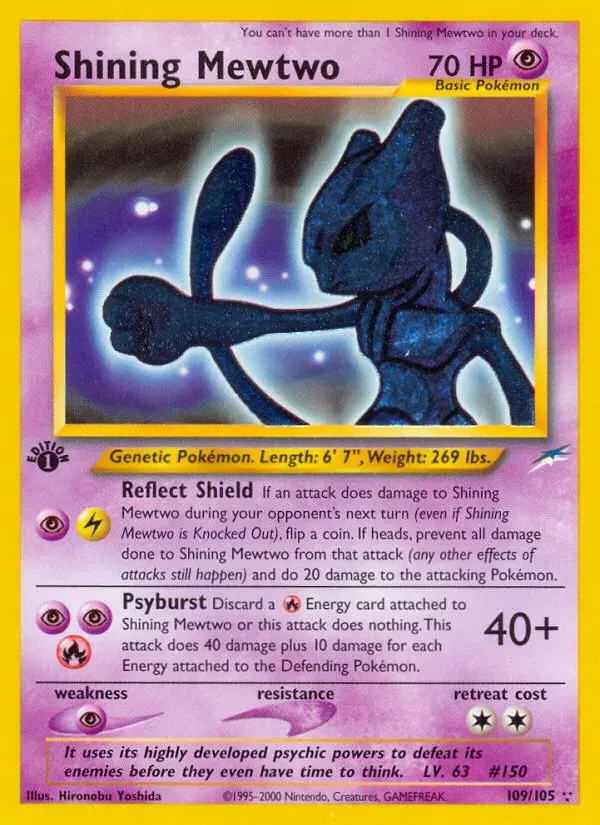 Shining Mewtwo Neo Destiny 109