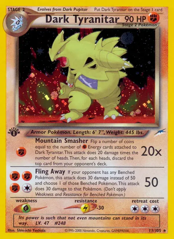 Dark Tyranitar Neo Destiny 11