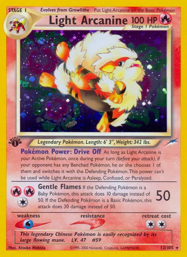 Light Arcanine Neo Destiny 12