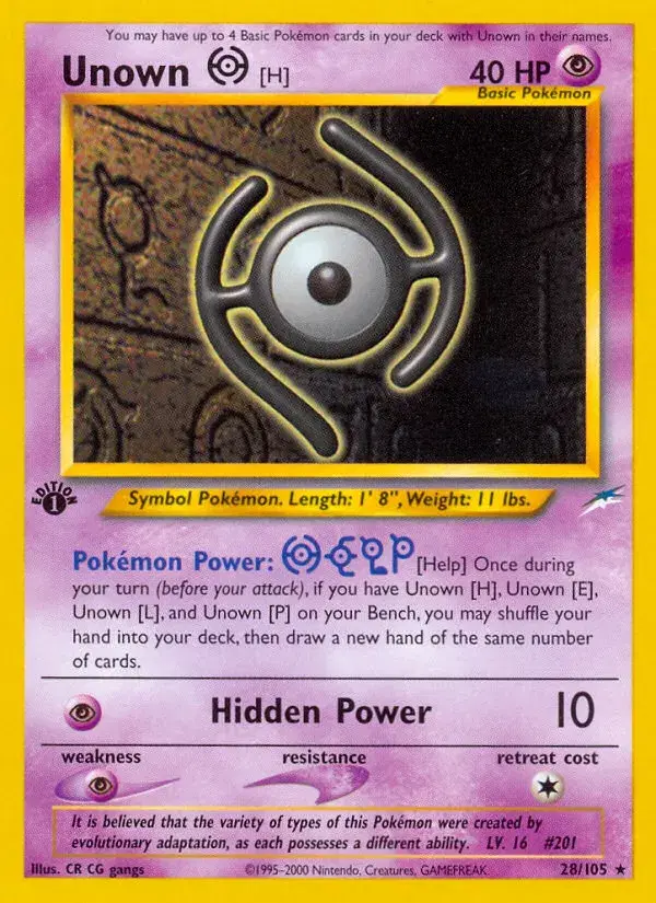 Unown [H] Neo Destiny 28