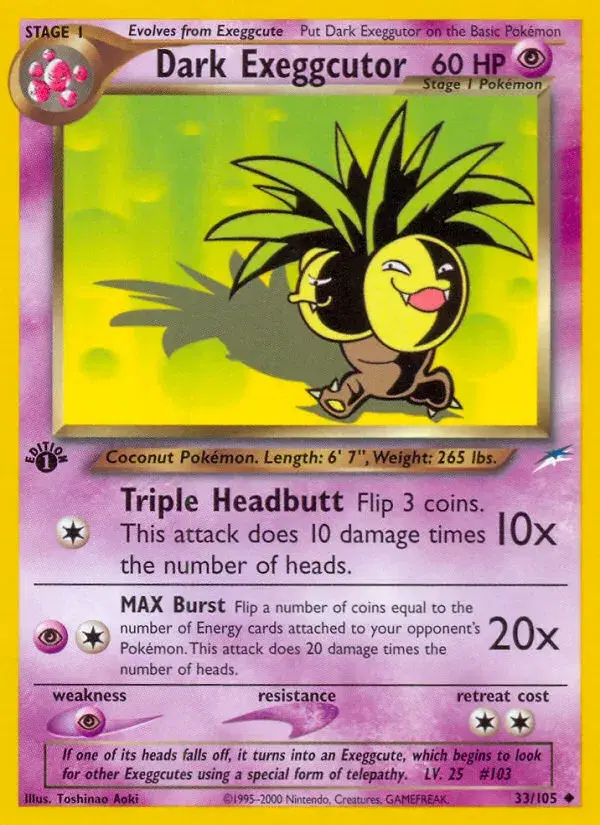 Dark Exeggutor Neo Destiny 33